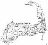Cape Cod Map Barnstable Coloring Massachusetts History Geography Pages sketch template