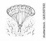 Parachute Skydiving Skydiver Gfp15 Coupon sketch template
