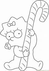 Coloring Maggie Simpson Pages Xmas Characters Cartoon Coloringpages101 sketch template