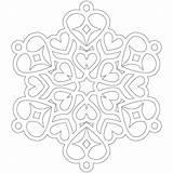 Mandalas Snowflake Coeur Donteatthepaste Crystal Snowflakes Flake Colorier Coloriages sketch template