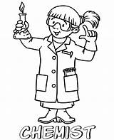 Coloring Chemist Pages Professions Scientist Printable Print Topcoloringpages Children sketch template