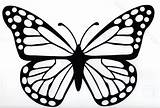 Drawing Butterfly Big Stencil Easy Sticker Hippie Outline Printable Butterflies Pages Coloring Template Cute Decal Painting Stickers Small Car Decals sketch template