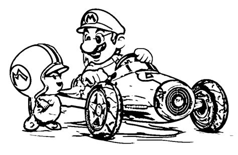 mario kart  coloring pages coloring home