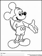 Mickey Mouse Coloring Pages Kids Printable Drawing Disney Tsum Outline Colouring Drawings Easy Clubhouse Color Simple Step Games Movies Getcolorings sketch template