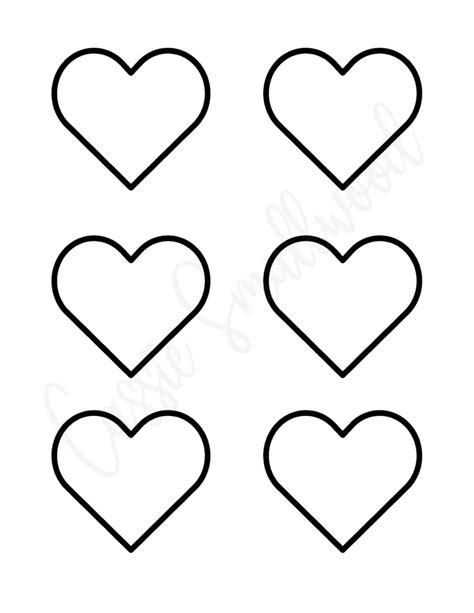 cute printable heart templates tons   sizes  shapes