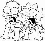 Bart Simpson Coloring Pages Lisa Print Getcolorings Color Printable sketch template
