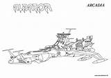 Albator Vaisseau Arcadia Spatial Harlock Colorier Coloriages Corsaire Pirate Complet Choisir sketch template