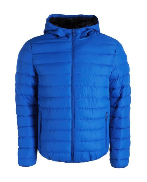 men blue puffer jacket  hood wholesale manufacturer exporters