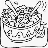 Salad Coloring Pages Drawing Kids Food Getdrawings Popular sketch template