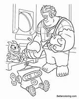 Ralph Coloring Wreck Pages Apples Two Printable Adults Kids sketch template