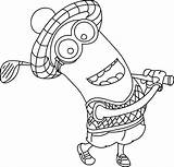 Coloring Pages Getdrawings Caveman Minions sketch template