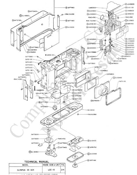 olympus ecr exploded parts diagram service manual  schematics eeprom repair info