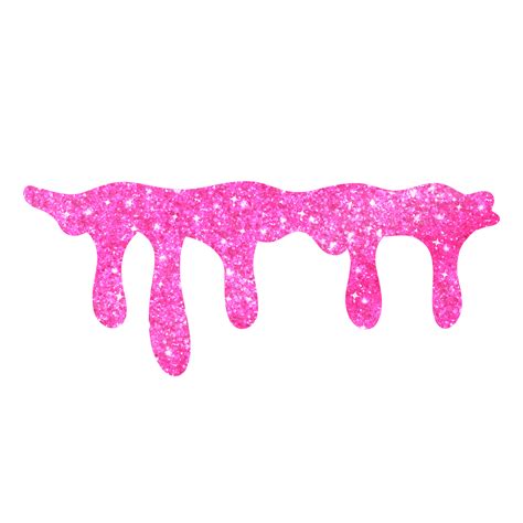 hot pink glitter dripping  png