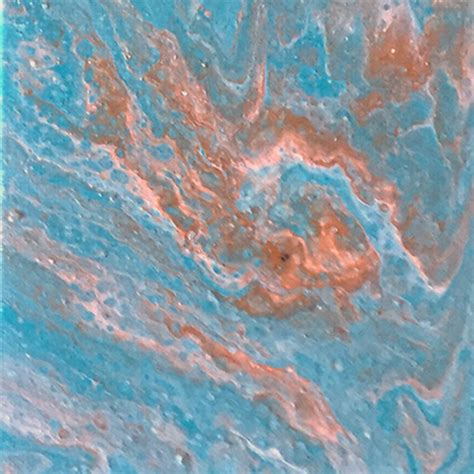 copper blue    acrylic pour  real copper joe crooks