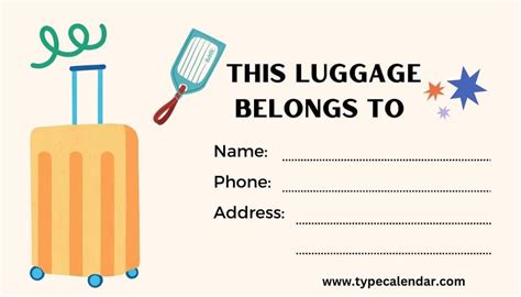 printable customizable luggage tag templates canva