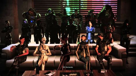 Mass Effect 3 Citadell Dlc Party Gruppenfoto And Aufwachen