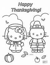 Thanksgiving Coloring Pages Kitty Kids Hello Adults Printable Shared Hit Sure Super Big sketch template