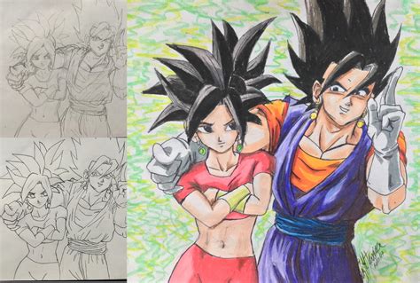 Another Fan Art Vegeto And The Caulifla Kale Fusion