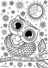 Owl Coloring Pages Adult sketch template