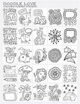Doodle Stickers Coloring Planner Sticker Printables Set sketch template