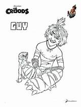 Croods Coloring Guy Kids Fun Pages Movie Personal Create Dreamworks sketch template