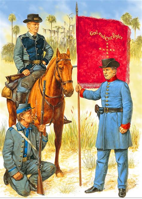 Florida Volunteers Of The Confederate Army Civil War Art