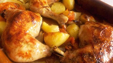 pollo al horno  papas guia de cocina facil