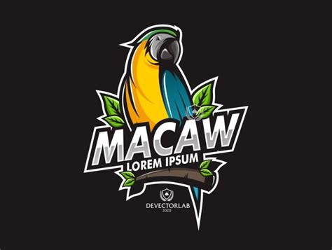 macaw logo vector  dimas yosalino  dribbble