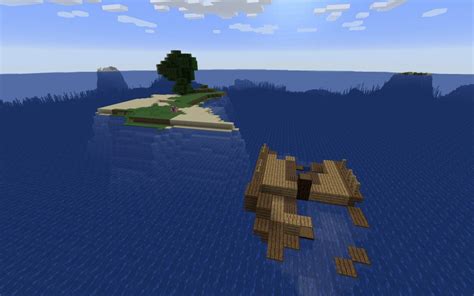 free floating shipwreck at spawn seeds minecraft java