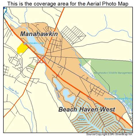 aerial photography map  manahawkin nj  jersey