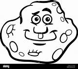 Asteroid Coloring Cartoon Stock Alamy sketch template