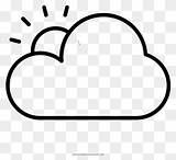 Cloudy Partially Partly Pinclipart sketch template