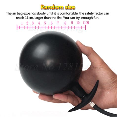 Inflatable Huge Anal Butt Plug Built In Steel Ball Women Vaginal Anal