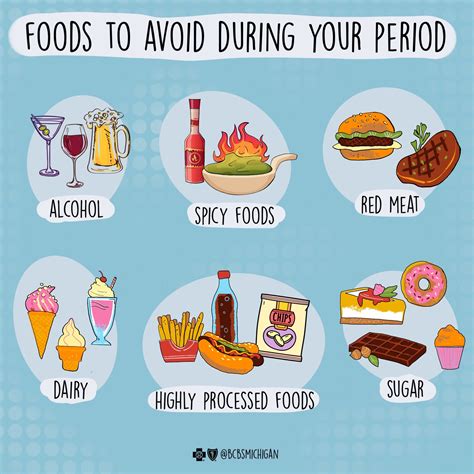 foods  avoid   period  healthier michigan