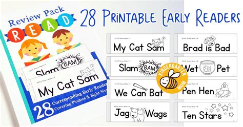 printable early readers  kindergarten  crafty classroom
