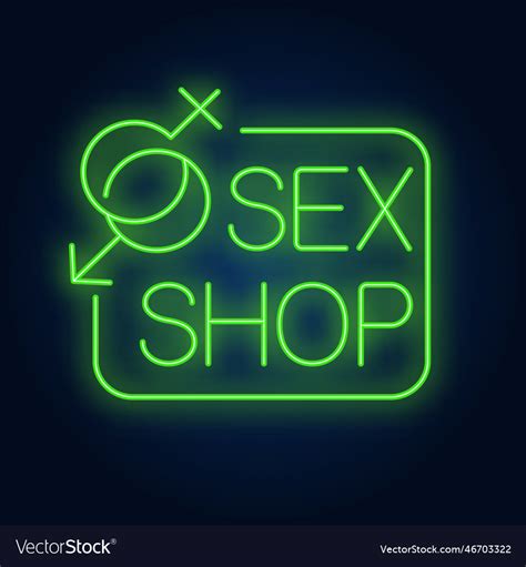 Sex Shop Neon Sign Royalty Free Vector Image Vectorstock