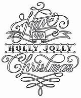 Holly Jolly sketch template
