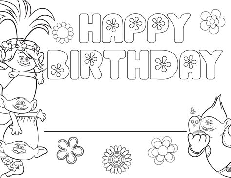 happy birthday coloring card  collection   printable