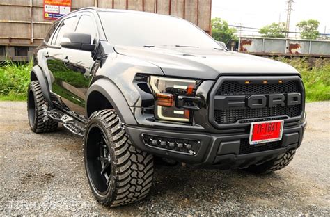 modified ford endeavour  ford   raptor body kit  wicked