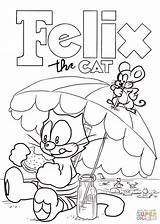 Felix Cat Coloring Beach Pages Printable Supercoloring Drawing Tutorials sketch template