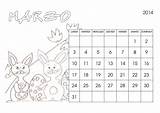 Calendario sketch template