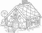 Gingerbread House Coloring Pages sketch template