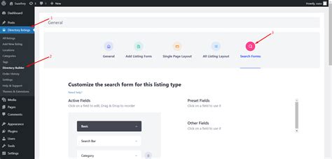search form layout