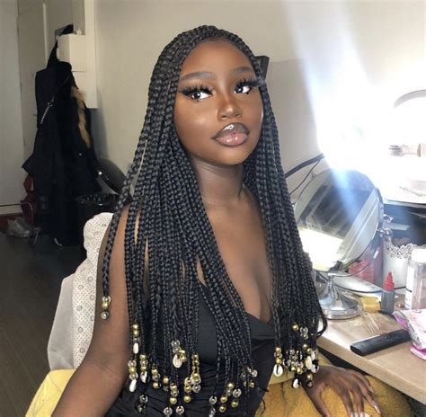 𝓇𝑜𝓈𝑒 on twitter hair beads yay or nay ¿… cute box braids