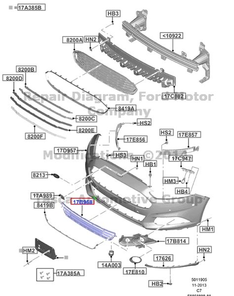 ford fusion  diagram parts