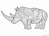 Zentangle Coloring4free Rhino sketch template