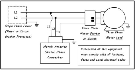 rotary phase converter wiring diagram