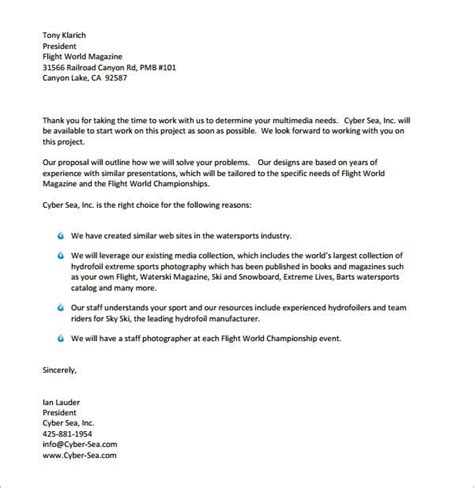 business proposal letter    documents   word