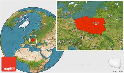 satellite location map of poland