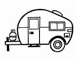Caravan Clipart Camper Yellow Template Coloring Pages Clipground sketch template